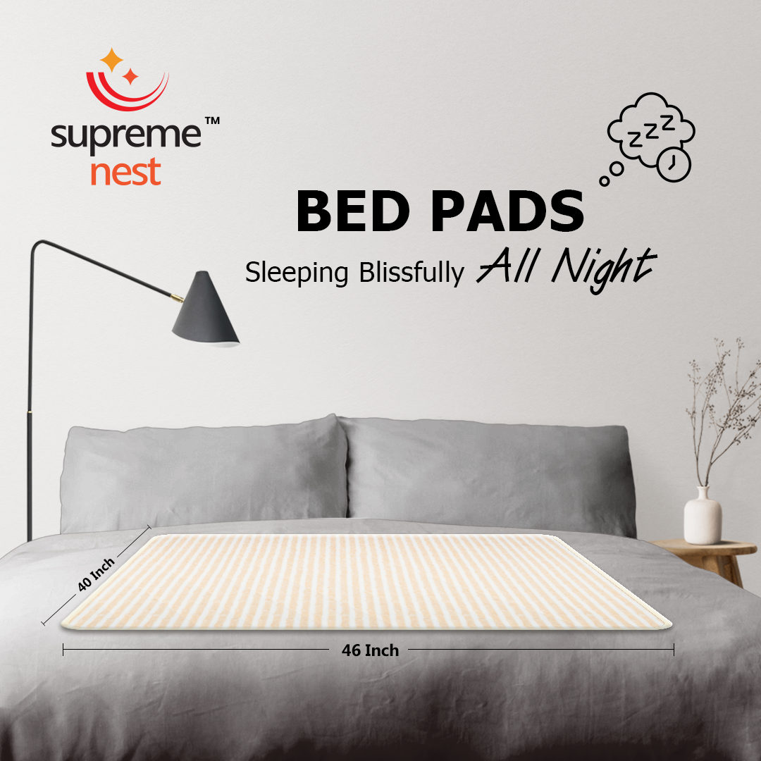 Supremenest Waterproof Crib Mattress Protector – Pack of 2 – Ultra Soft, Breathable & Absorbent Pads (46x40 Inch) – Snug Fit, Machine Washable, Elastic Fitted Covers for Standard Baby Cribs