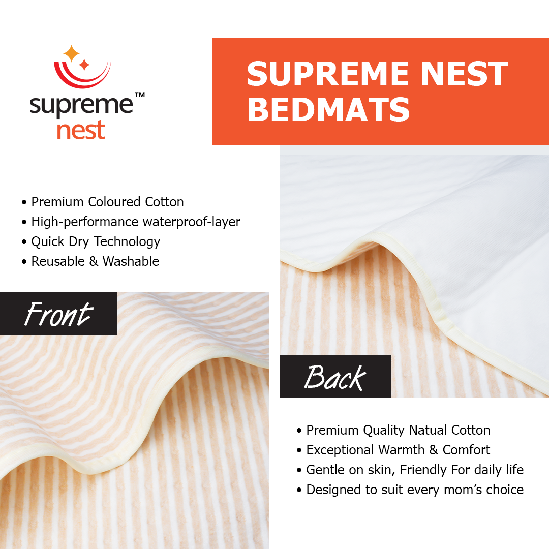 Supremenest Waterproof Crib Mattress Protector – Pack of 2 – Ultra Soft, Breathable & Absorbent Pads (46x40 Inch) – Snug Fit, Machine Washable, Elastic Fitted Covers for Standard Baby Cribs