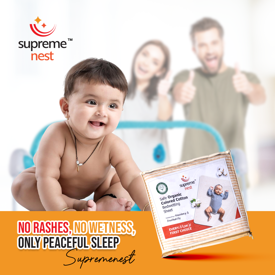 Supremenest Waterproof Crib Mattress Protector – Ultra Soft, Breathable & Absorbent Pad (46x40 Inch) – Snug Fit, Machine Washable, Elastic Fitted Cover for Standard Baby Crib