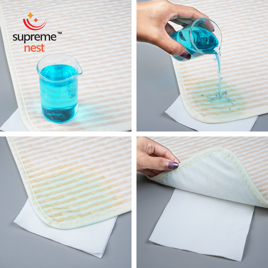 Supremenest Waterproof Crib Mattress Protector – Ultra Soft, Breathable & Absorbent Pad (46x40 Inch) – Snug Fit, Machine Washable, Elastic Fitted Cover for Standard Baby Crib
