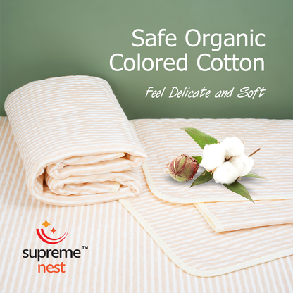 Supremenest Waterproof Crib Mattress Protector – Pack of 2 – Ultra Soft, Breathable & Absorbent Pads (46x40 Inch) – Snug Fit, Machine Washable, Elastic Fitted Covers for Standard Baby Cribs